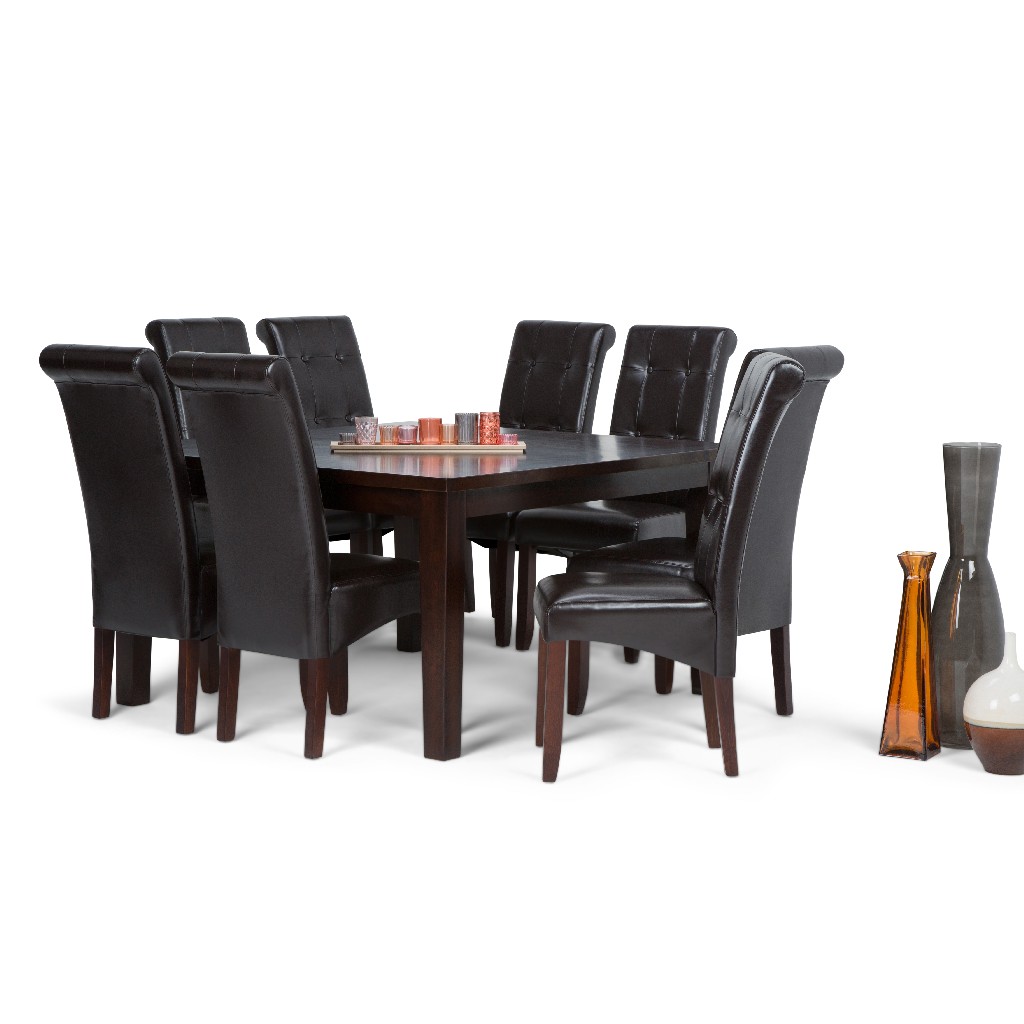 Dining Set Chairs Leather Table Simpli