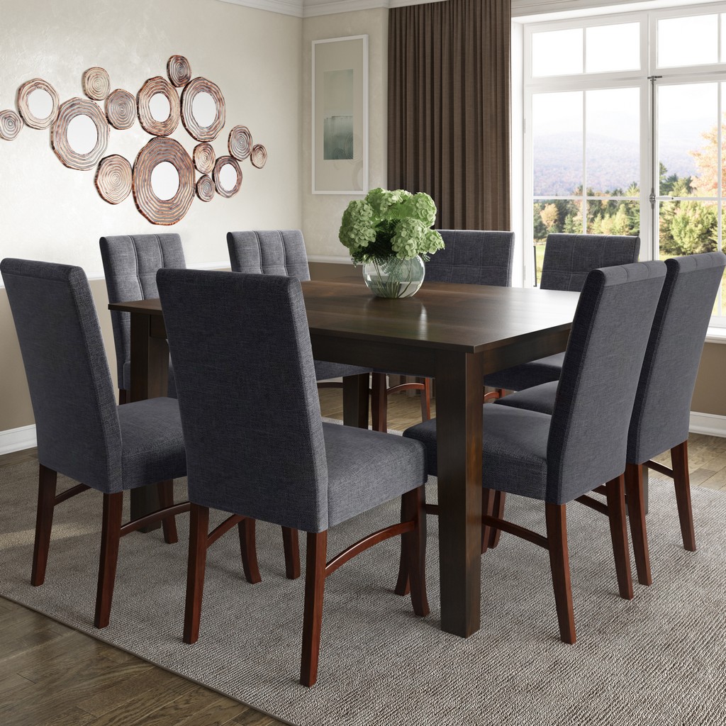 Simpli Dining Set Upholstered Dining Chairs Table