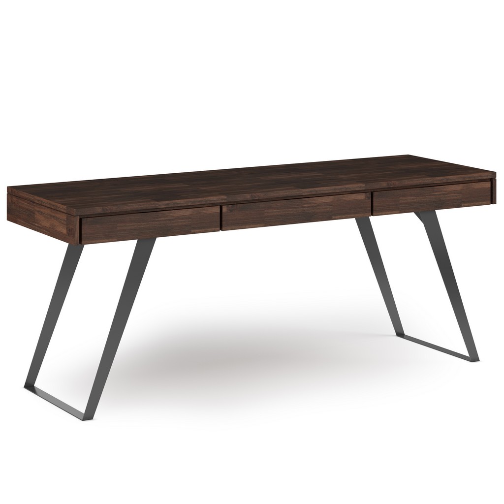 Wood Large Desk Brown Simpli