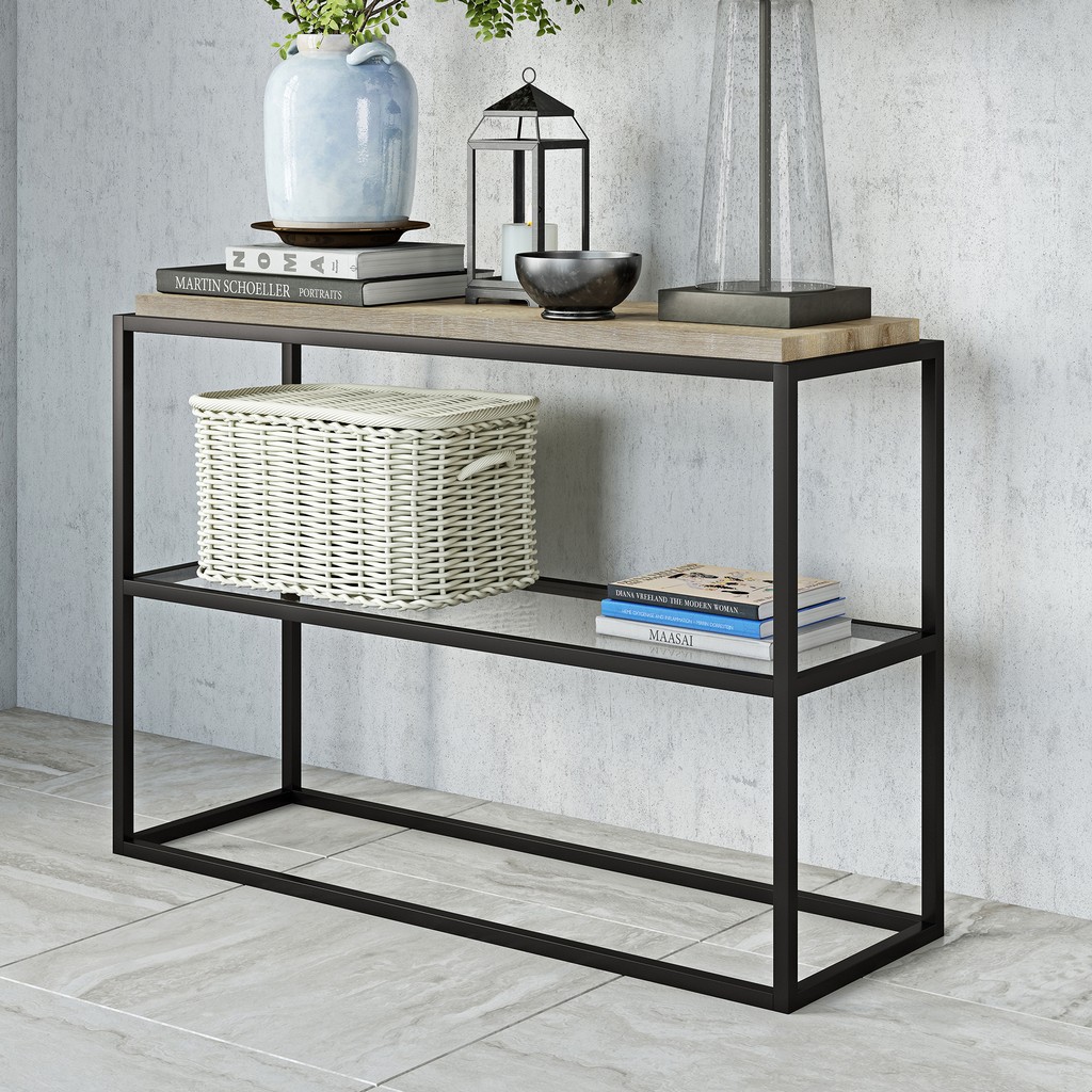 Hector Blackened Bronze Console Table - Hudson & Canal At0196