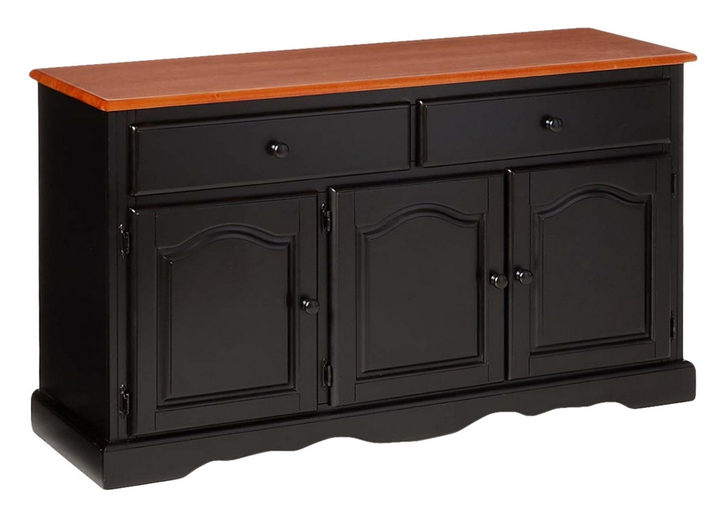 Sunset Trading Black Cherry Selections Treasure Buffet In Antique Black and Cherry - Sunset Trading DLU-22-BUF-BCH