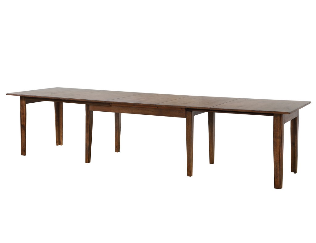 Rectangular Extendable Dining Table Amish Brown