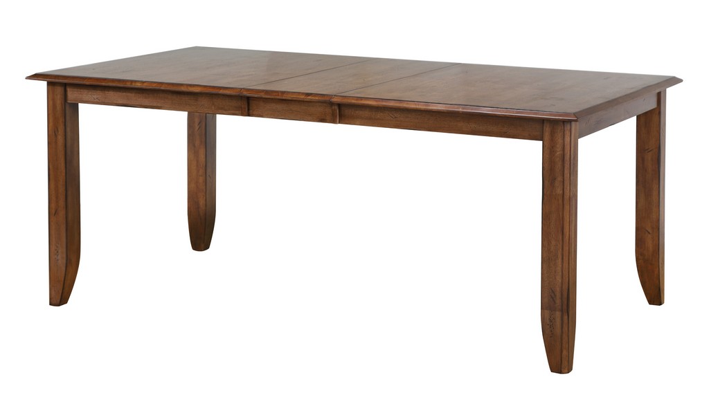 Sunset Trading Simply Brook Extendable Dining Table In Amish Brown - Sunset Trading DLU-BR4272-AM
