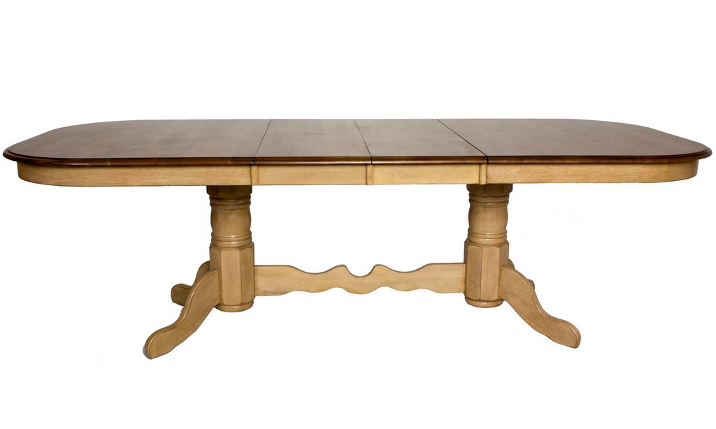 Sunset Pedestal Double Extendable Dining Table