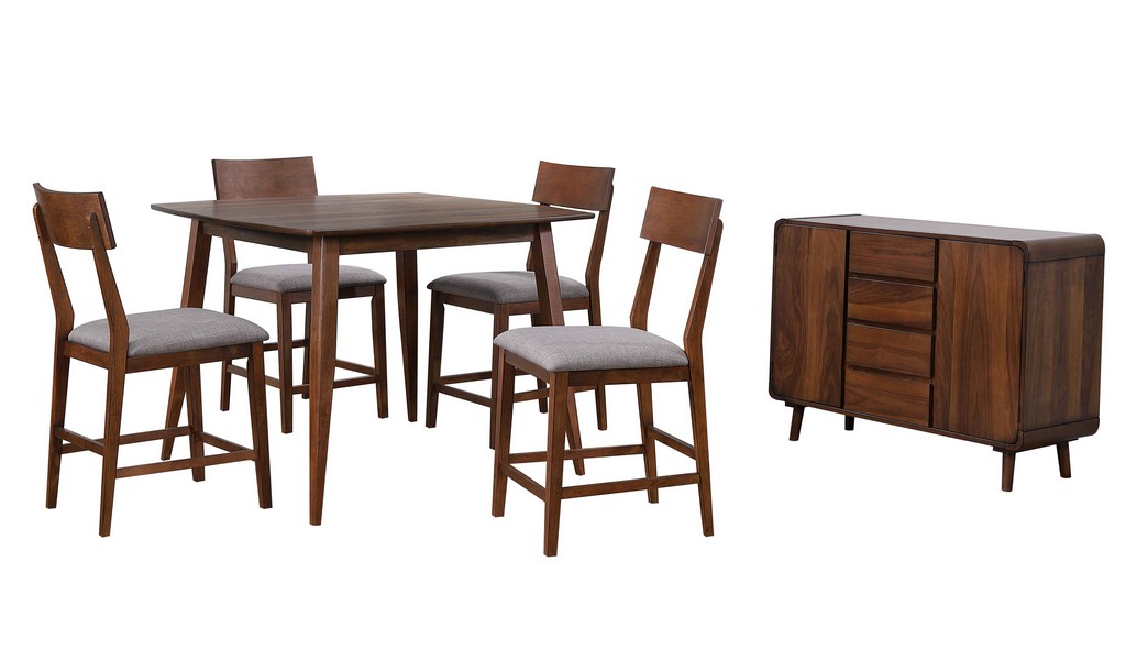 Square Counter Pub Table Dining Set Seats