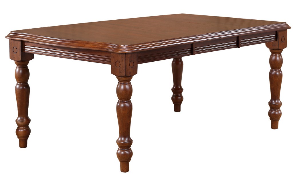 Extendable Dining Table Brown Sunset