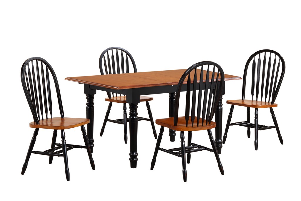 Sunset Cherry Dining Set Arrowback Chairs