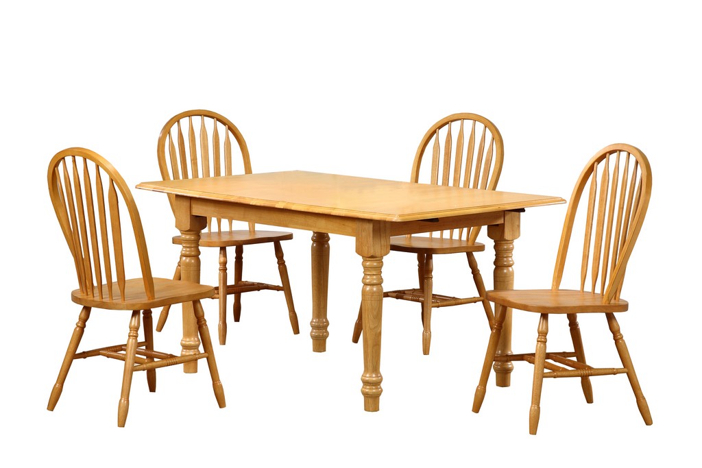 Oak Dining Set Chairs Sunset