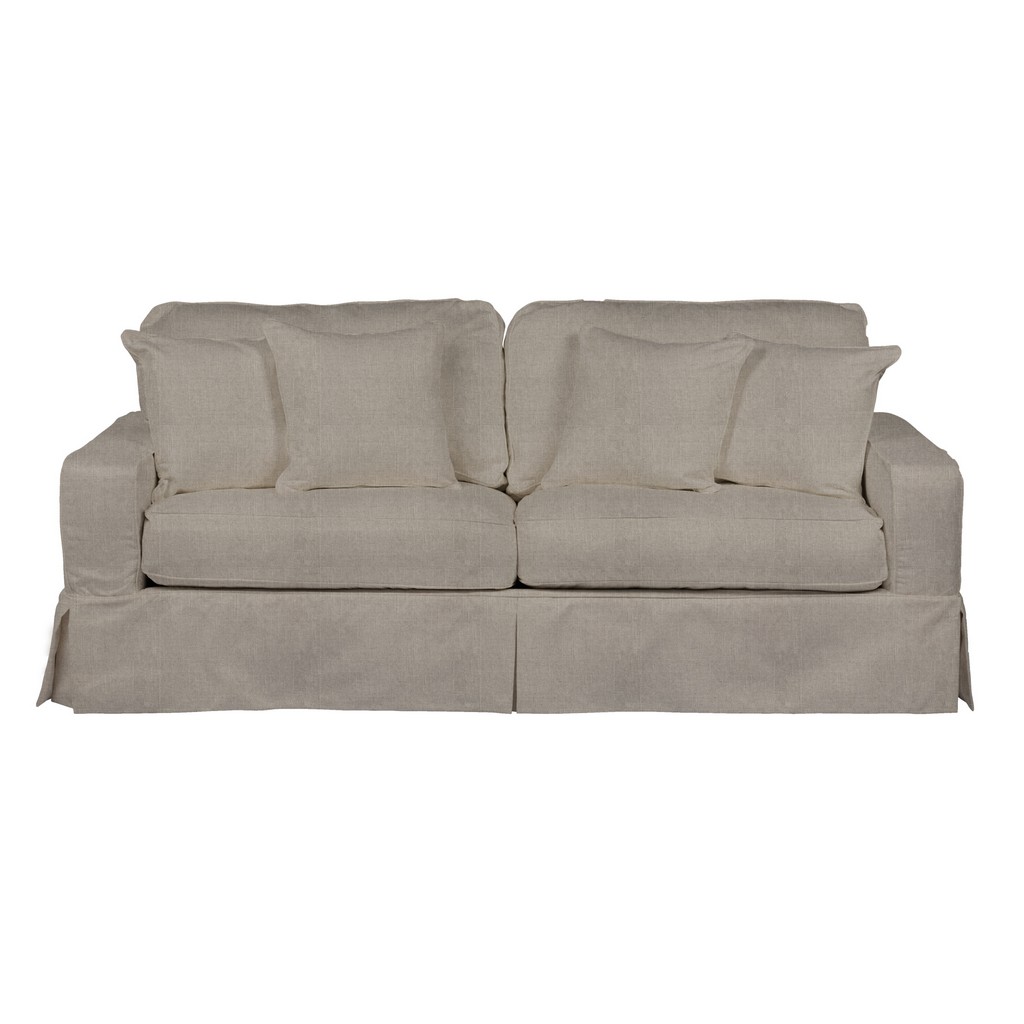 Slipcovered Sofa Light Gray