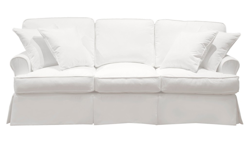Slipcovered Sofa White Sunset
