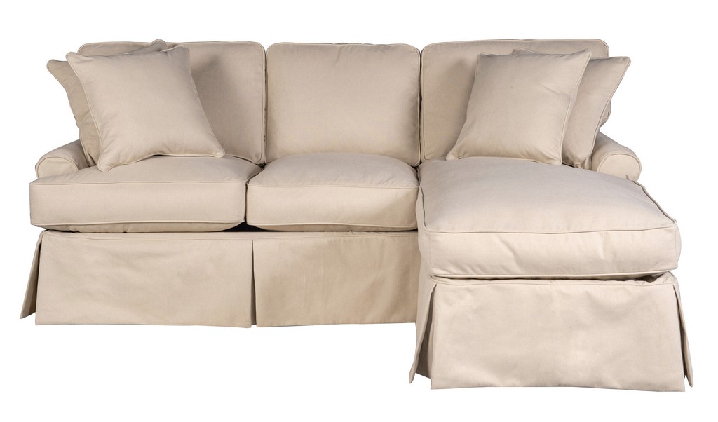 Slipcovered Sleeper Sofa Chaise Sunset