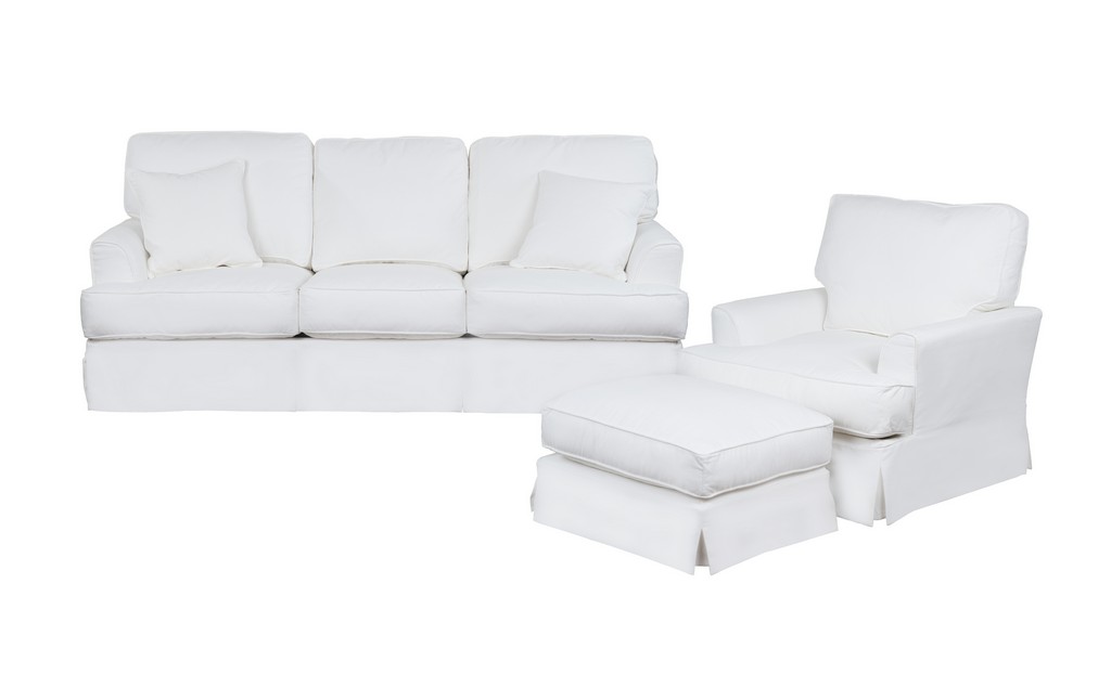 Slipcovered Living Room Set Sofa Chair Ottoman