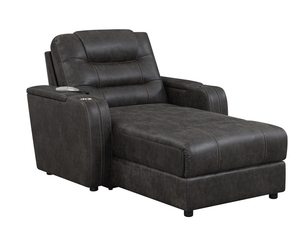 Trading | Recline | Charger | Chaise | Sunset | Lounge | Power | Phone | Chair | Gray