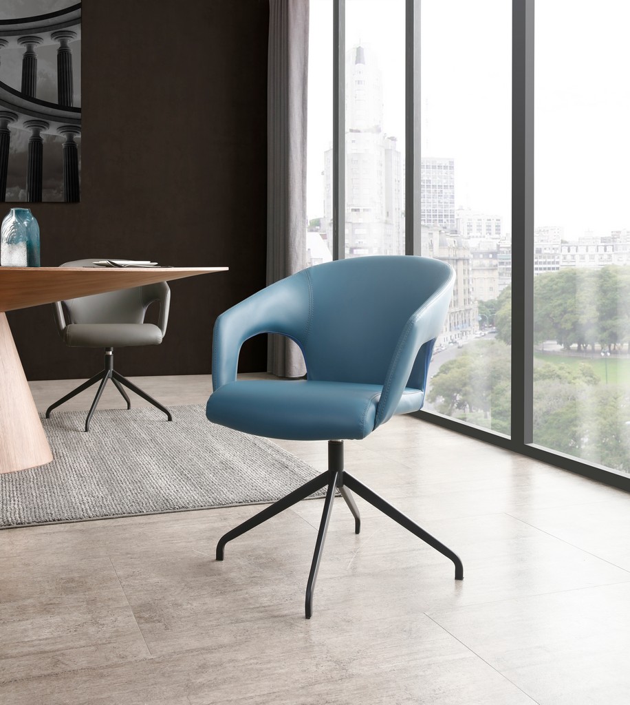 Swivel Dining Chair Leather Matte