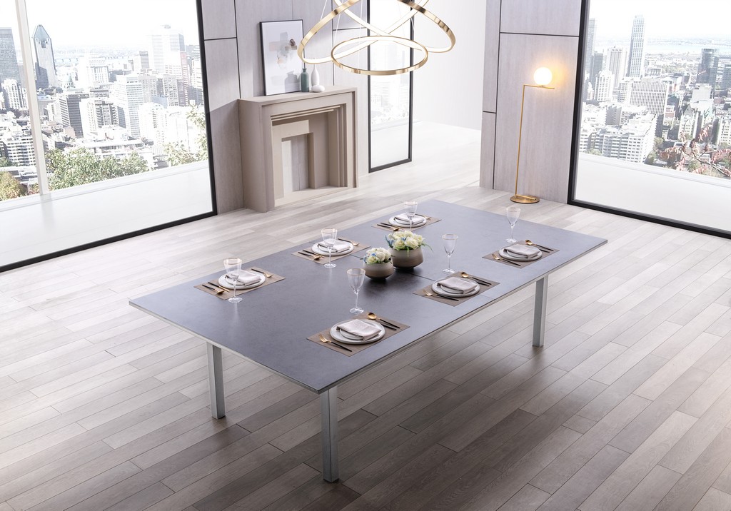 Large Dining Table Glass Top Whiteline