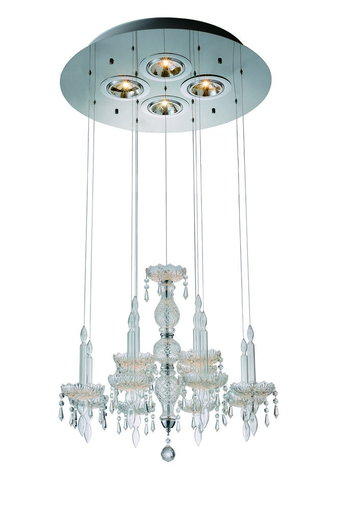 Macy Pendant Lamp Clear Glass And Crystal - Whiteline Modern Living Pl1505