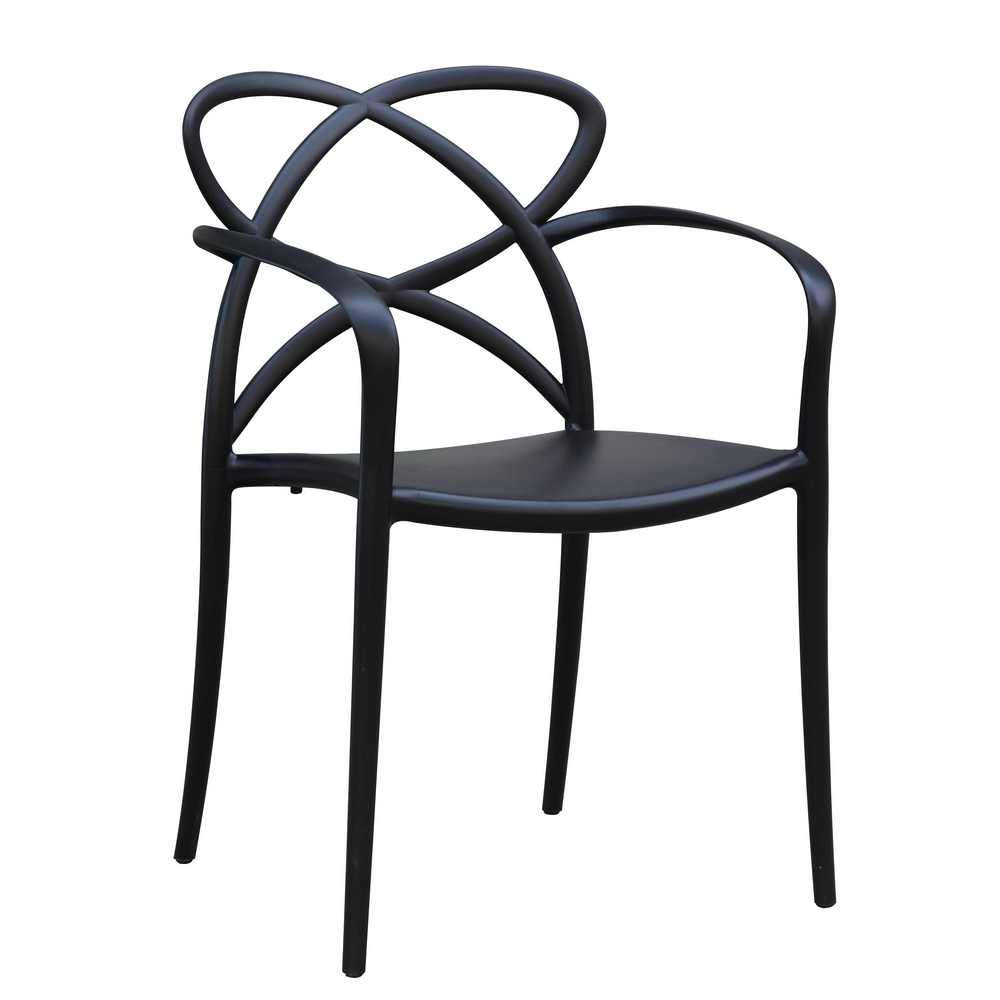 Fine Mod Imports Script Dining Chair In Black - Fmi10157-black