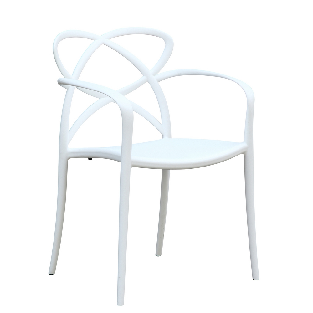 Fine Mod Imports Script Dining Chair In White - Fmi10157-white