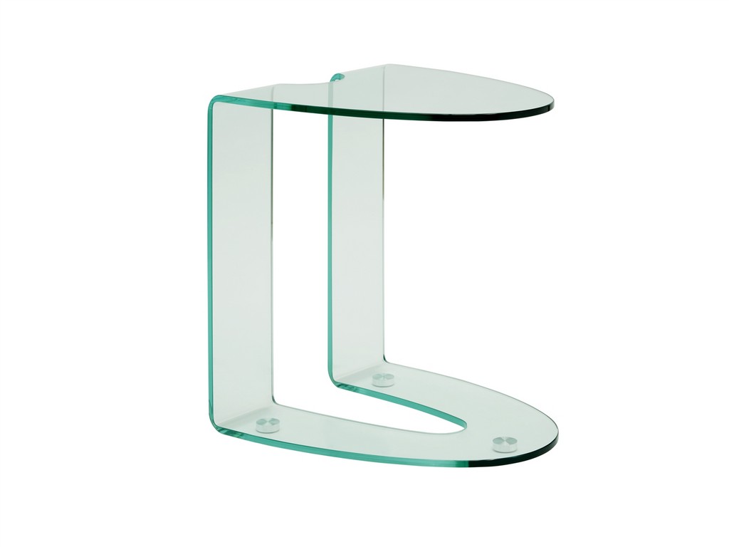 Lido End Table In Clear Bent Glass - Casabianca Cb-037