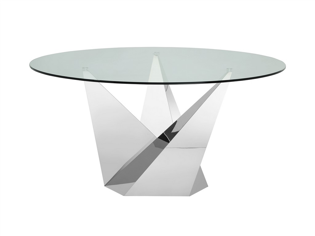 Dining Table Glass Steel