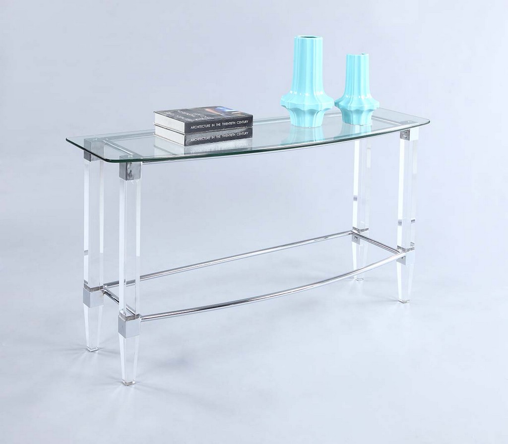 Glass Top Sofa Table