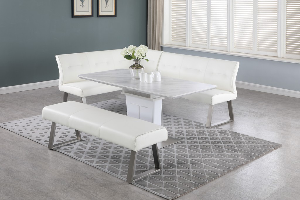 Chintaly Dining Set Extendable Table Bench