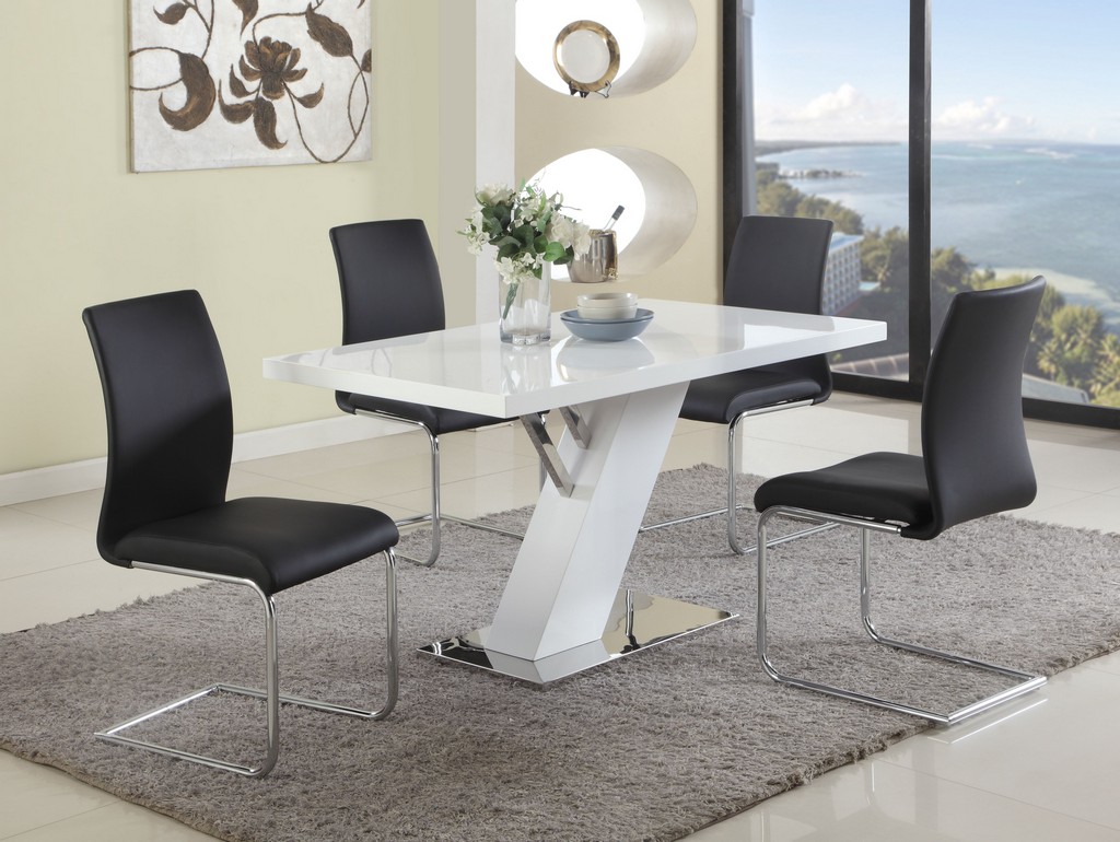 Chintaly Furniture Dining Set Table Upholstered Chairs