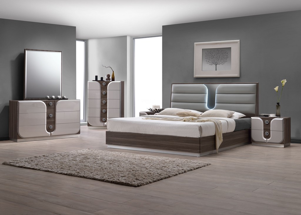 Modern Queen Size Bed - Chintaly LONDON-QUEEN-BED