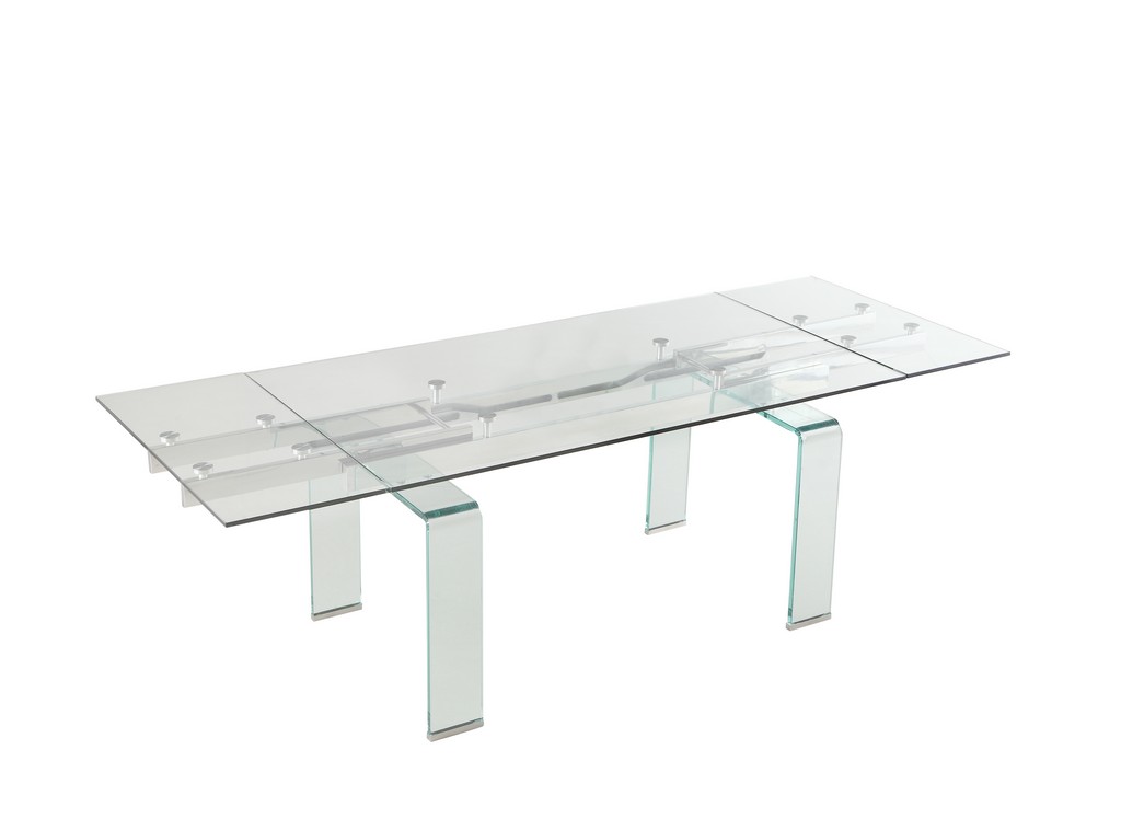 Extendable Glass Dining Table Chintaly