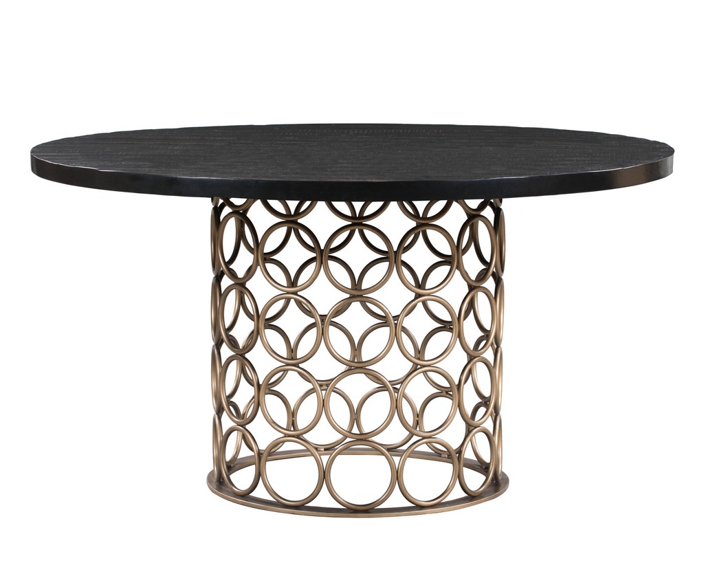 Brass Round Dining Table Tov