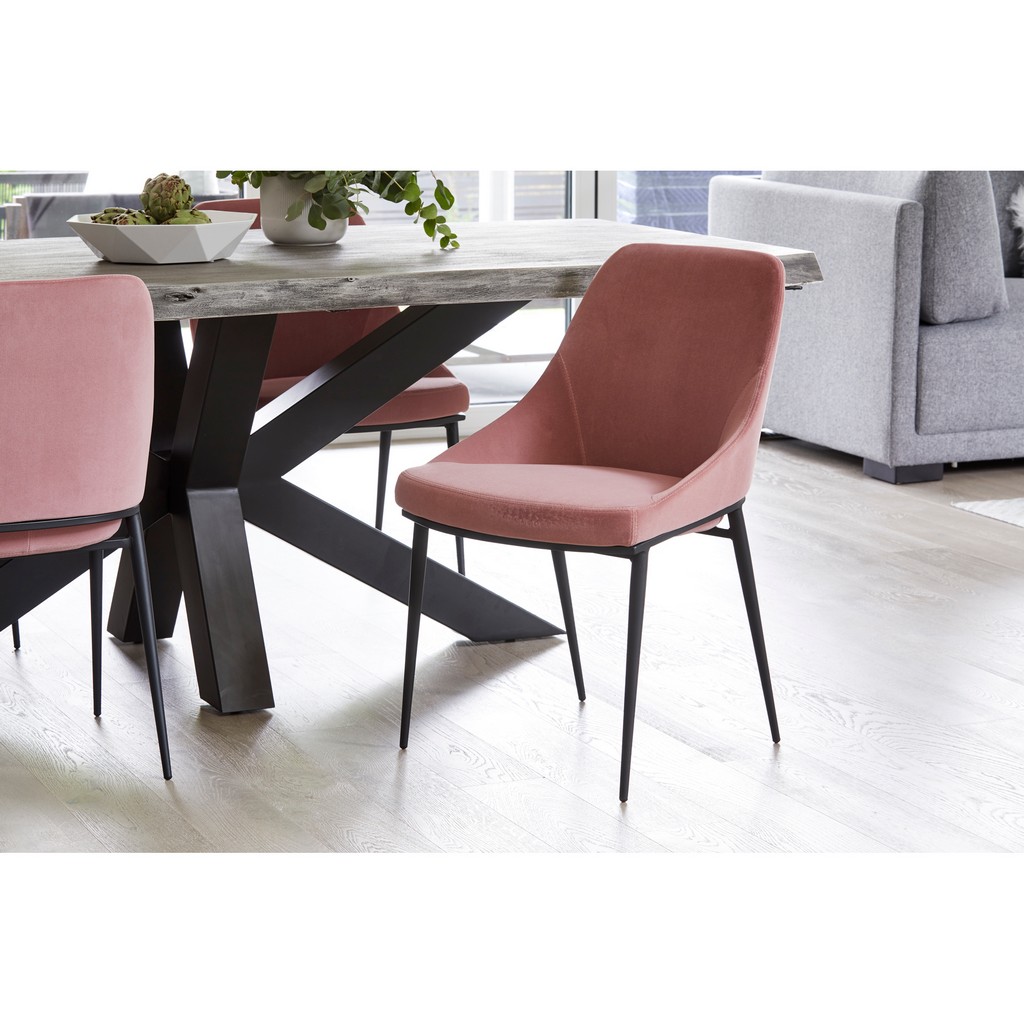 Dining Chair Pink Velvet Moes