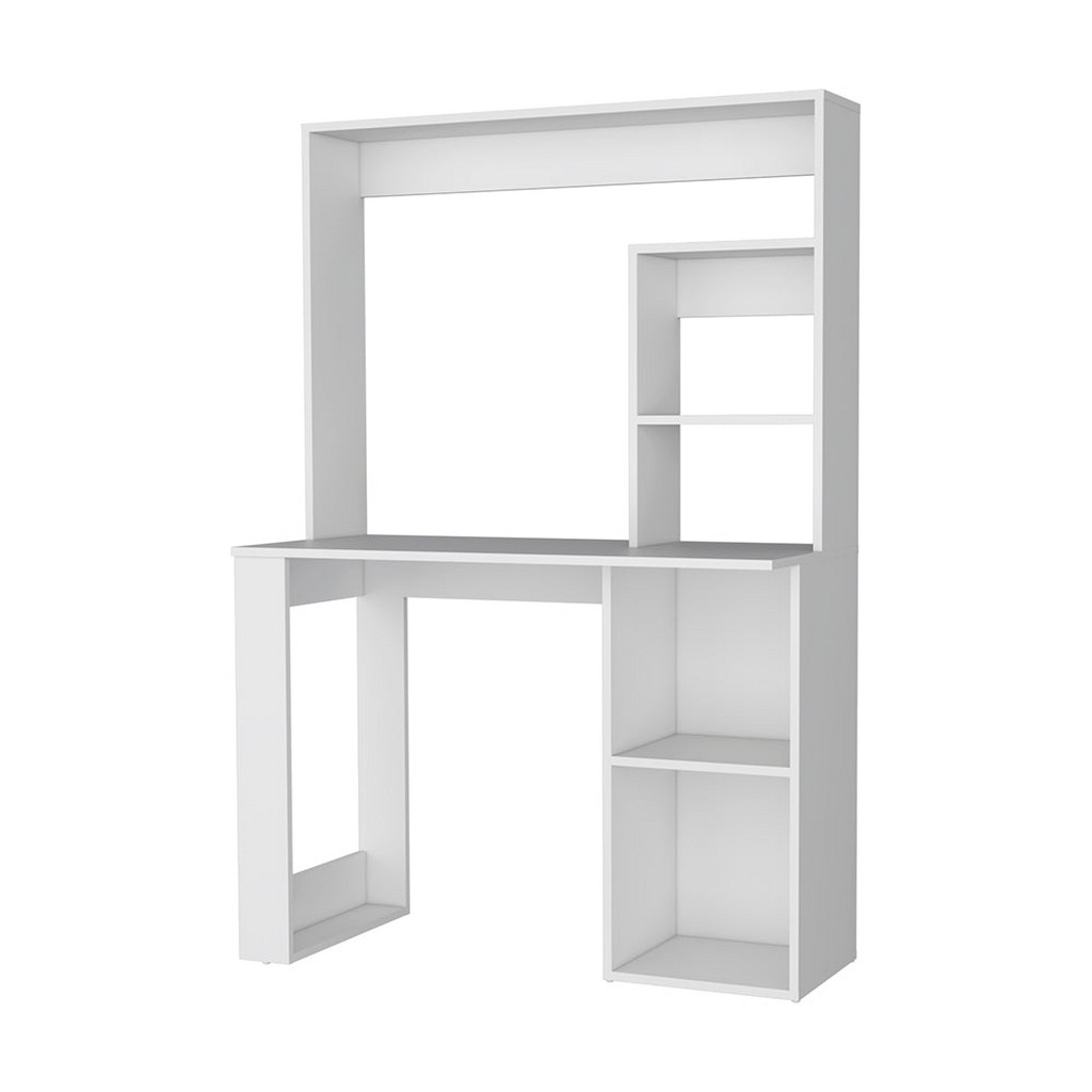 Carroll Computer Desk with Hutch and Storage Shelves - FM Furniture FM9035ELB