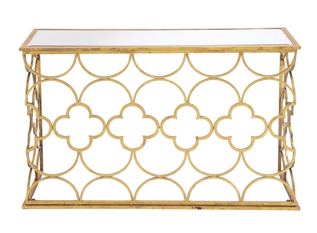Picture of Gold Glam Metal Console Table, 31 x 49 - 67050