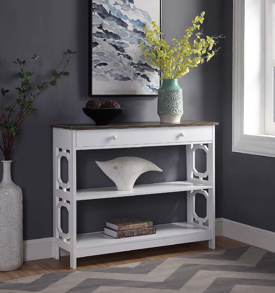 Omega 1 Drawer Console Table - Convenience Concepts 203289wdftw