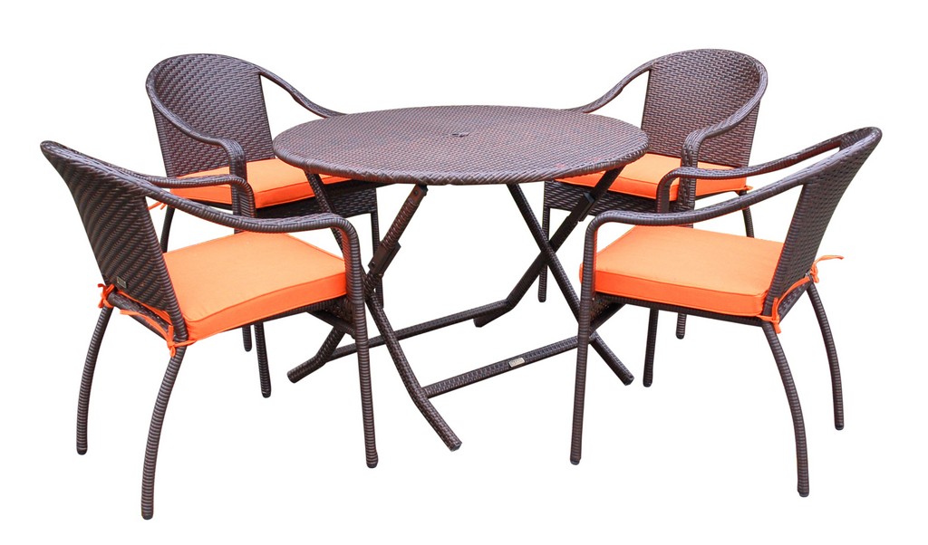 Chairs Folding Wicker Table Dining Set Jeco Wholesale