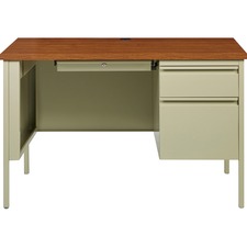 Oak Top Desk Table File Drawer Pedestal Lorell