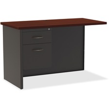 Mahogany Modular Desk Top Box File Drawer Pedestal Lorell