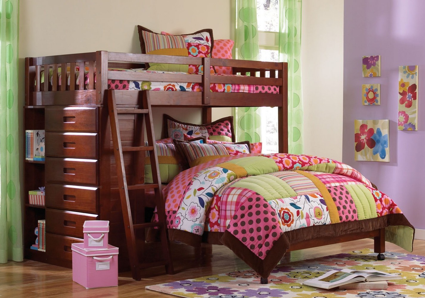 Donco Kids Twin Merlot Bed