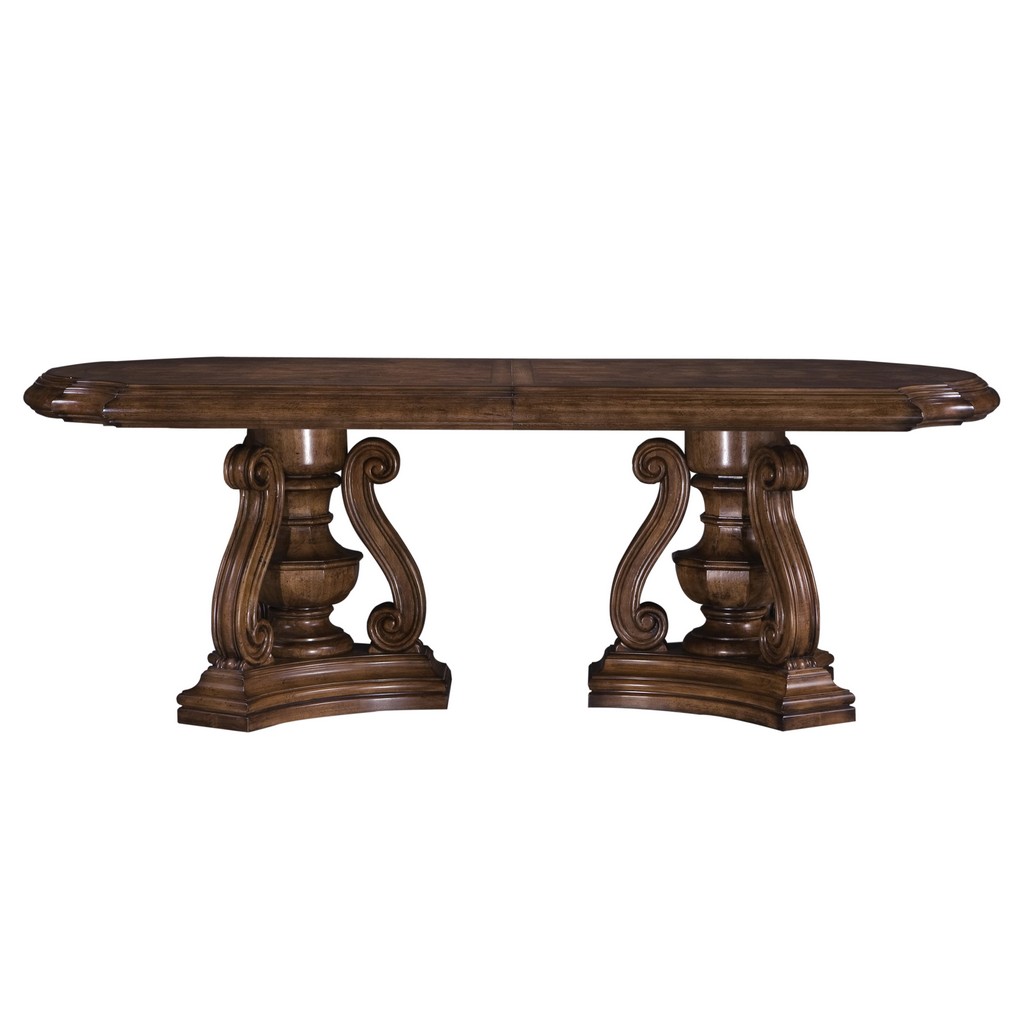 Home Meridian Pedestal Double Dining Table