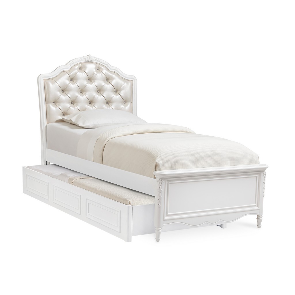 Home Meridian Furniture Twin Upholstered Bed Trundle