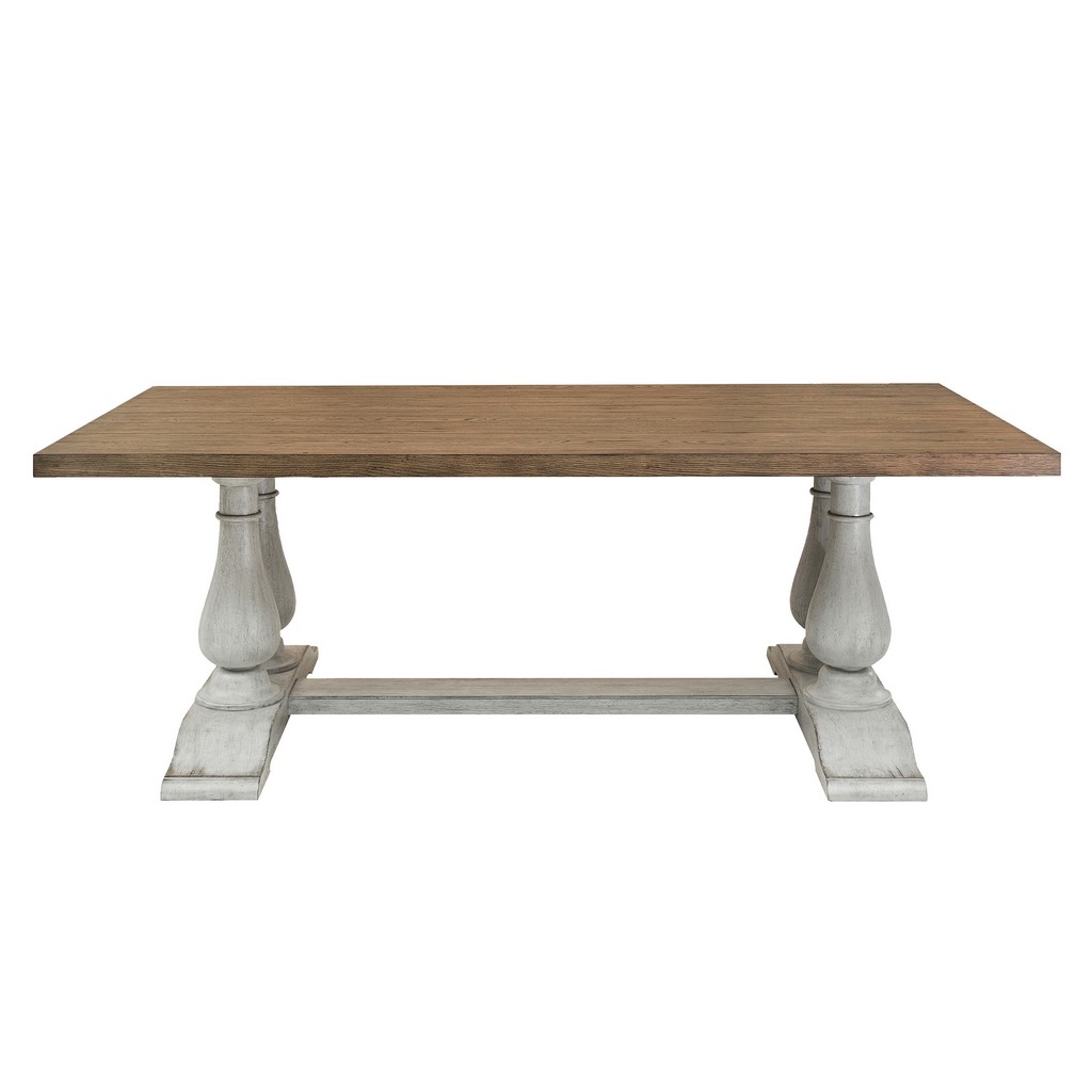 Home Meridian Furniture Oak Pedestal Dining Table