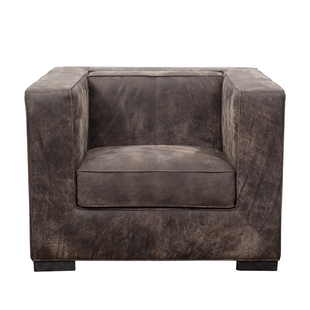 Leather Accent Chair Brown Accentrics