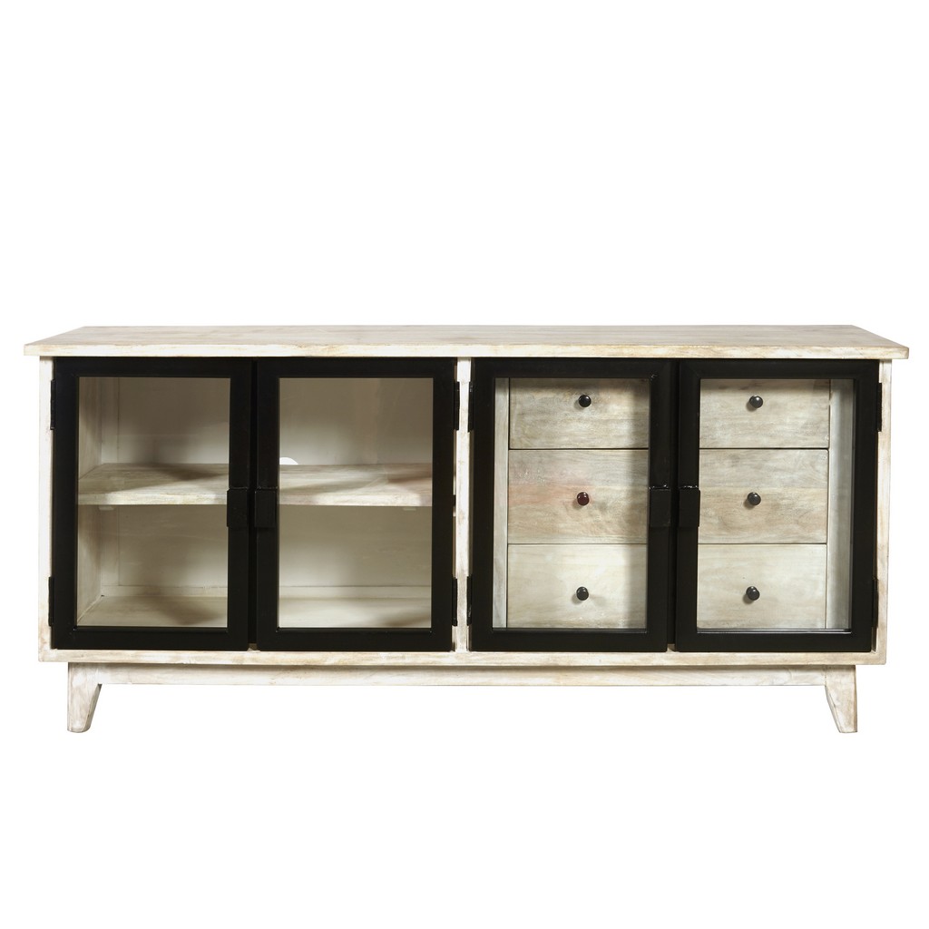 Drawer Media Console Brown Accentrics