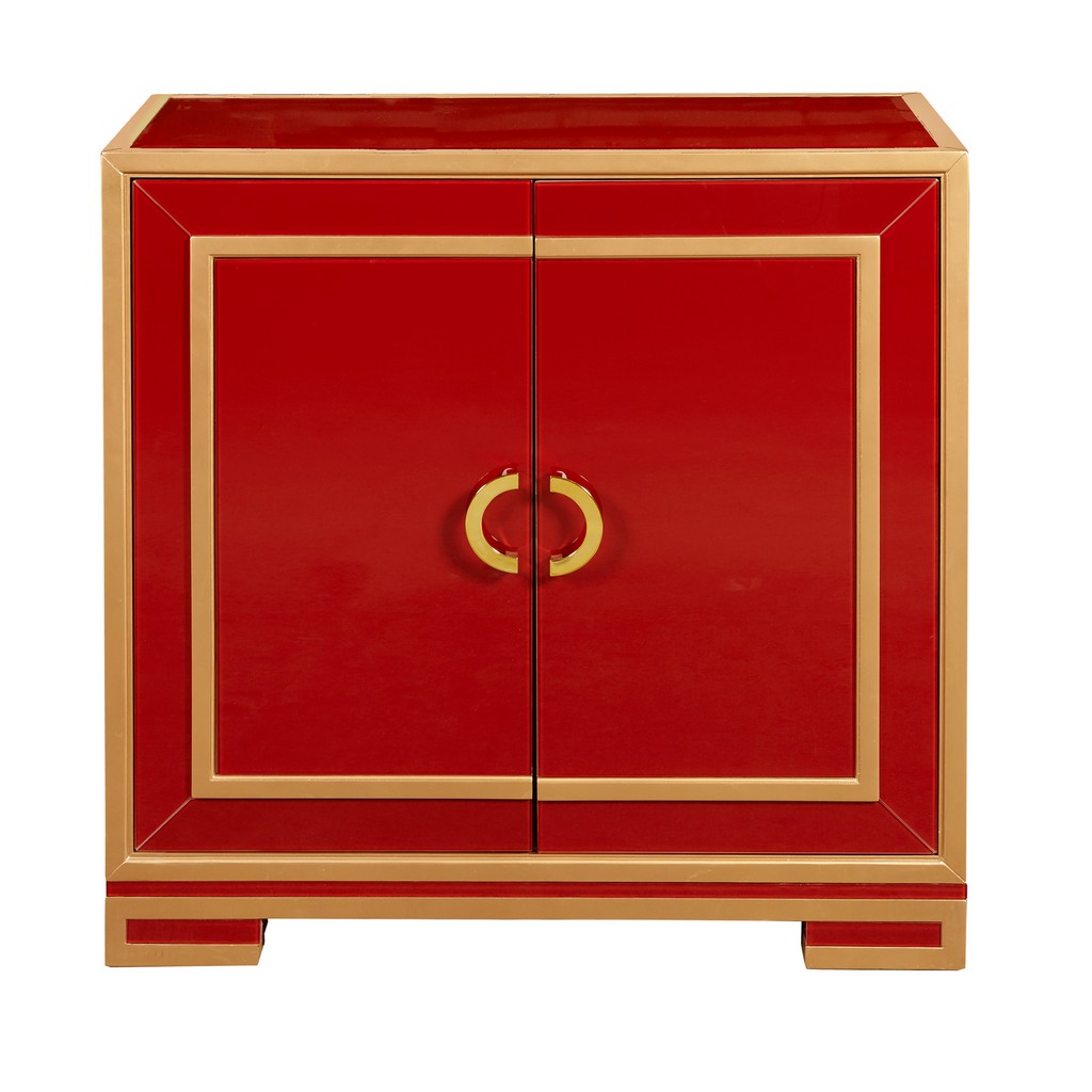 Painted Glass Accent Chest Gold Accentrics