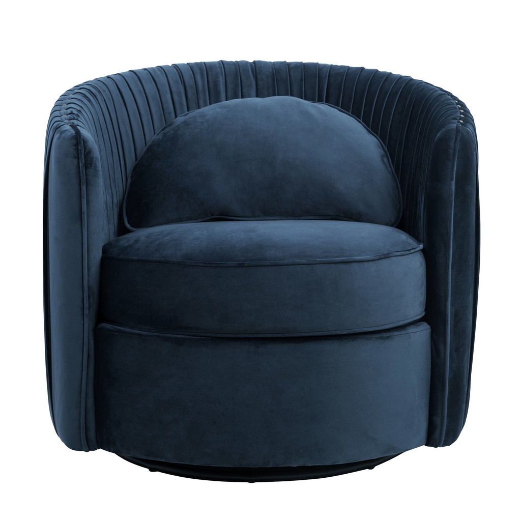 Accentrics Velvet Swivel Accent Chair