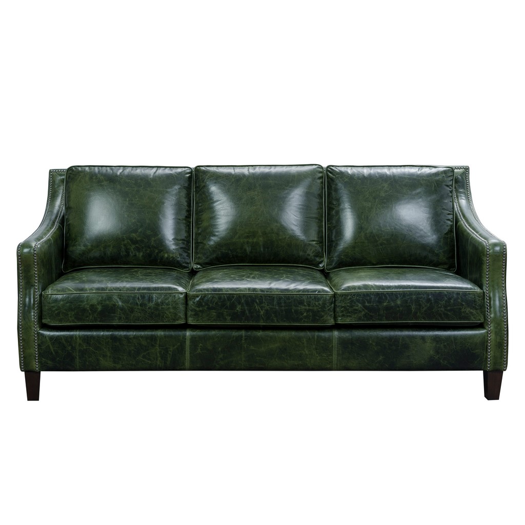 Leather Sofa Green Pulaski