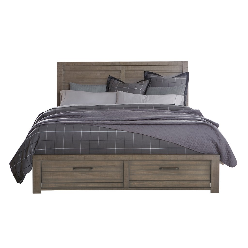 Home Meridian Furniture Queen Panel Bed Storage Footboard