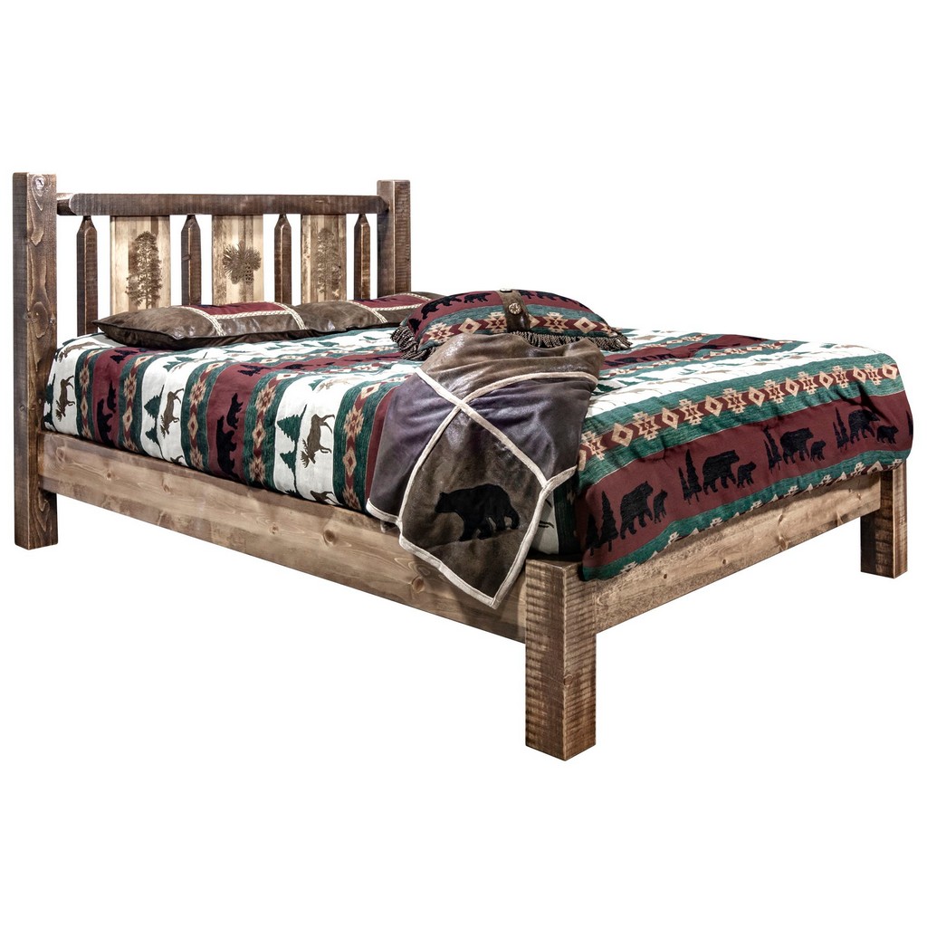 Montana Furniture King Platform Bed Pine