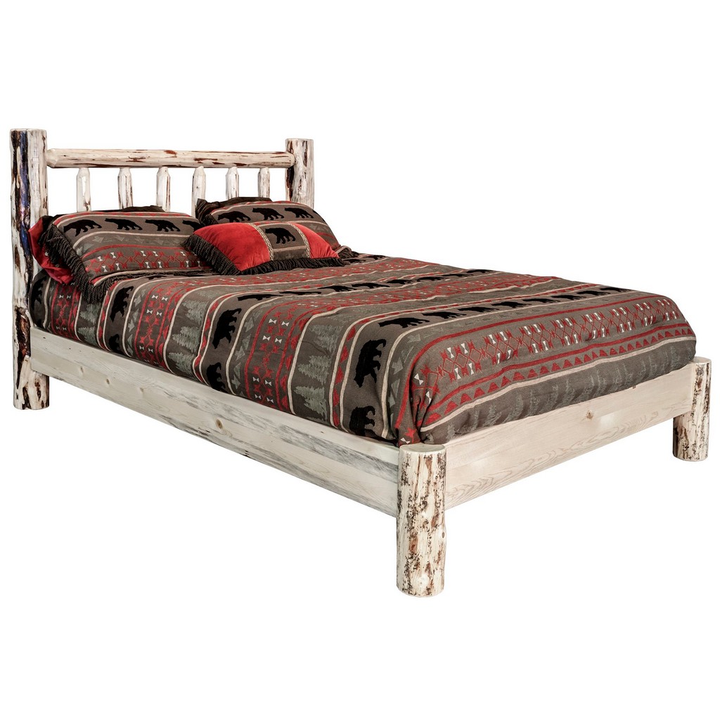 Montana Twin Platform Bed Clear Lacquer