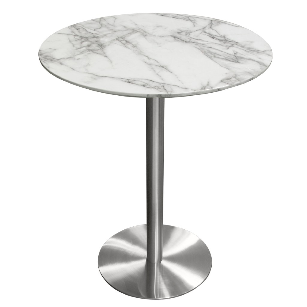 Round Bar Table Metal Base Diamond Sofa